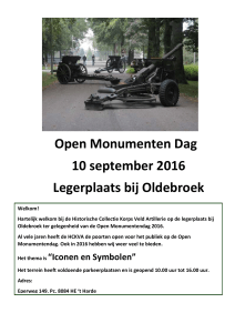 Open Monumentendag 10 september 2016
