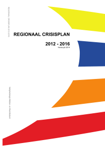 Regionaal Crisisplan VRMWB - Het Instituut Fysieke Veiligheid