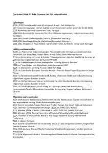 Curriculum Vitae Dr. Anke Coumans met lijst van publicaties