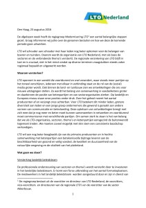 Besluiten regiegroep modernisering LTO Nederland