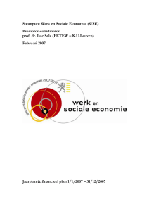 Steunpunt Werk en Sociale Economie (WSE)