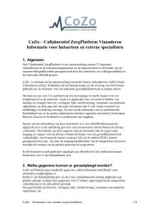 CoZo - Informatie voor externe zorgverstrekkers