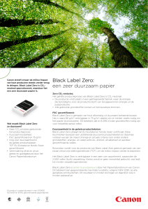 Black Label Zero: een zeer duurzaam papier