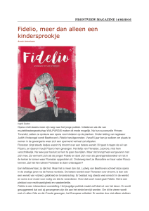 Fidelio, meer dan alleen een kindersprookje