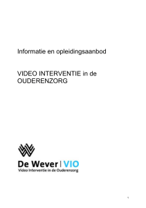 opleidingsbrochure VIO - Video Interventie in de Ouderenzorg