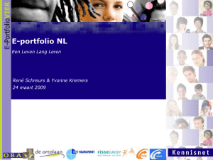 Presentatie R.Schreurs "E-portfolio nl" - MileStones E