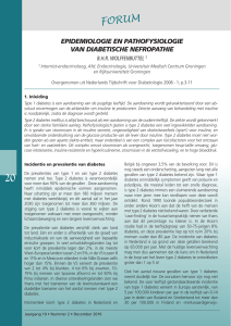 EPIDEmIOlOgIE EN PAthOfysIOlOgIE VAN DIABEtIsChE