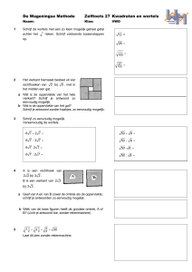 De Wageningse Methode Zelftoets 27 Kwadraten en wortels