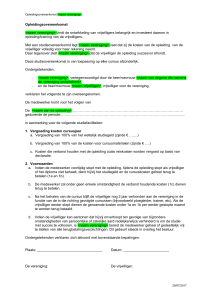 Studie-overeenkomst - SportService Zwolle