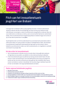 Pitch van het innovatienetwerk jeugd Hart van Brabant