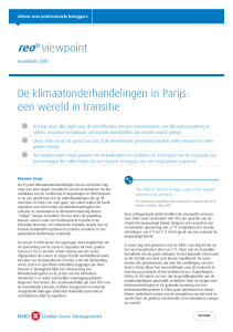reo® viewpoint De klimaatonderhandelingen in Parijs: een