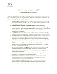CAO 104 – ondersteuning via IPV