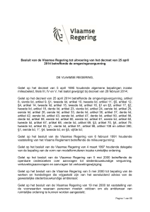 Het Besluit van de Vlaamse Regering van 6 juni 2014 betreffende