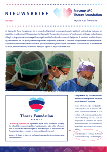 nieuwsbrief - Erasmus MC Thorax Foundation