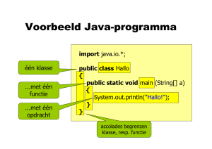 V b ld J Voorbeeld Java