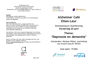 Het thema van het Alzheimer Café