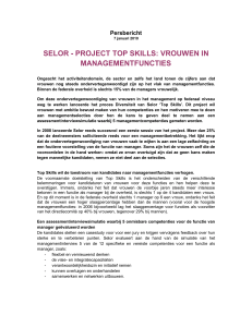 selor - project top skills: vrouwen in managementfuncties