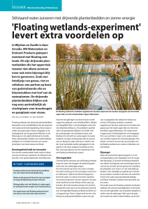`Floating wetlands-experiment` levert extra