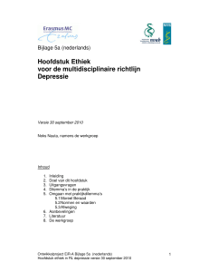 Hoofdstuk Ethiek voor de multidisciplinaire richtlijn Depressie