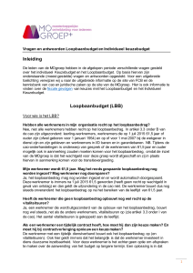 Inleiding Loopbaanbudget (LBB)