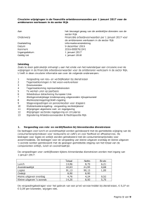 `Circulaire wijzigingen financiële arbeidsvoorwaarden per 1 januari