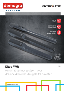 Ditec PWR Automatiseringssysteem voor draaihekken