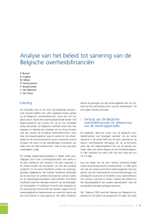 Analyse van het beleid tot sanering van de Belgische