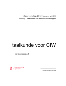 taalkunde voor CIW