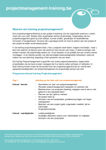 Brochure Projectmanagement - projectmanagement