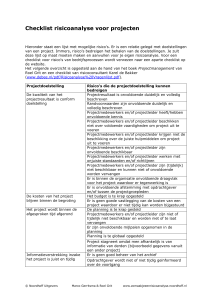 Checklist risico`s - Noordhoff Uitgevers