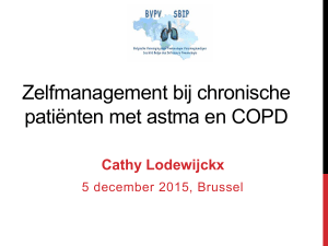 Zelfmanagement bij chronische patiënten met astma - BVPV-SBIP
