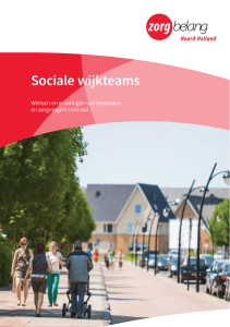 Sociale wijkteams - Zorgbelang Nederland
