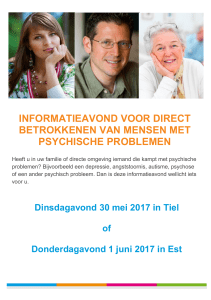 Flyer Informatieavonden psychische problemen Tiel en Est
