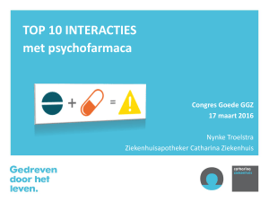 TOP 10 INTERACTIES met psychofarmaca