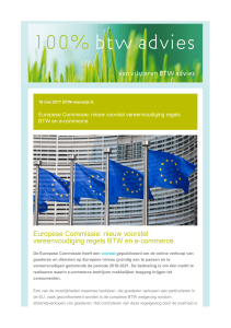 Europese Commissie: nieuw voorstel vereenvoudiging regels BTW