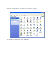 Op windows XP ga je naar start, configuratiescherm. Dubbelklik op