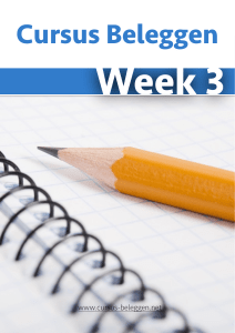 Week 3 - Cursus beleggen