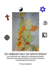 Religieuze kaart van confessionele basisscholen in Noord Holland