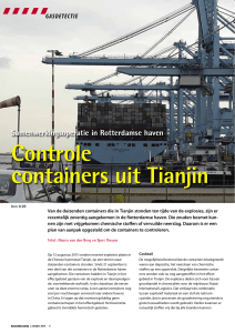 Controle containers uit Tianjin