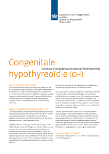 Congenitale hypothyreoïdie (CH)