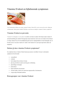 Vitamine D-tekort en bijbehorende symptomen