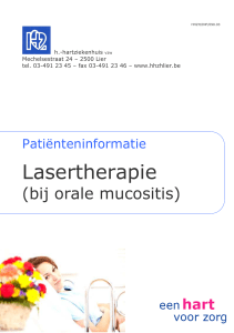Lasertherapie (orale mucositis) - H.