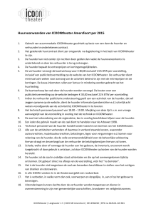Huurvoorwaarden van ICOONtheater Amersfoort per 2015