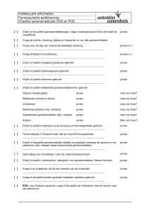 FORMULIER APOTHEEK Farmaceutische patiëntenzorg Checklist