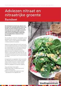 Adviezen nitraat en nitraatrijke groente