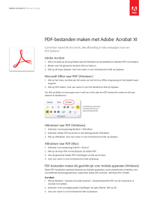 PDF-bestanden maken met Adobe® Acrobat® XI