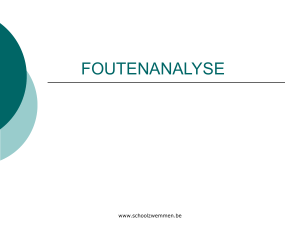 Powerpoint-presentatie foutenanalyse