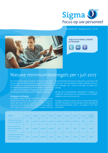 Nieuwe minimumloonregels per 1 juli 2017