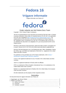 Vrijgave informatie - Vrijgave informatie voor Fedora 16