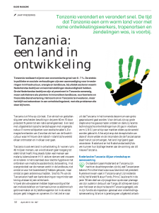 Tanzania: een land in ontwikkeling